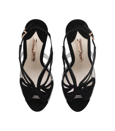 Shop Sophia Webster Suede Madame Butterfly Sandals In Black