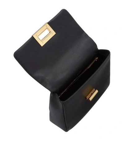 Shop Tom Ford Medium Soft Natalia Leather Shoulder Bag In Cabernet
