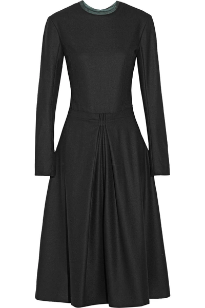 Nina Ricci Pleated Wool-blend Felt Dress