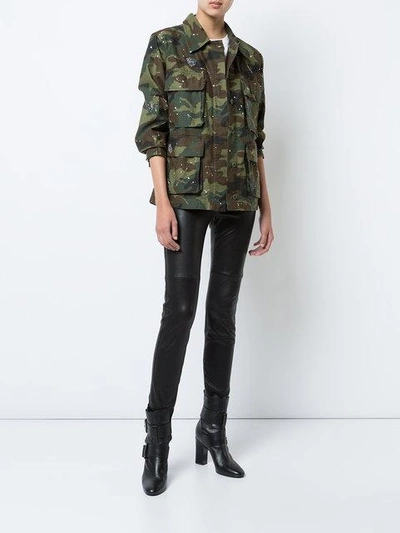 Shop Amiri Military Jacket In Green