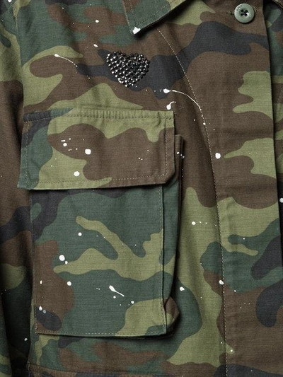 Shop Amiri Military Jacket In Green