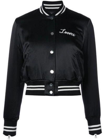 Shop Amiri Lovers Printed Bomber Jacket In Black