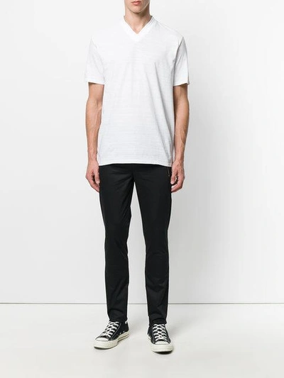Shop Neil Barrett V-neck T-shirt - White