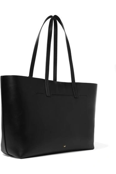 Shop Anya Hindmarch Ebury Shopper Embossed Leather Tote In Black