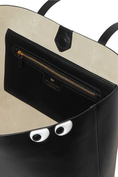 Shop Anya Hindmarch Ebury Shopper Embossed Leather Tote In Black