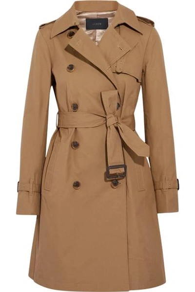 Shop Jcrew Cotton-canvas Trench Coat