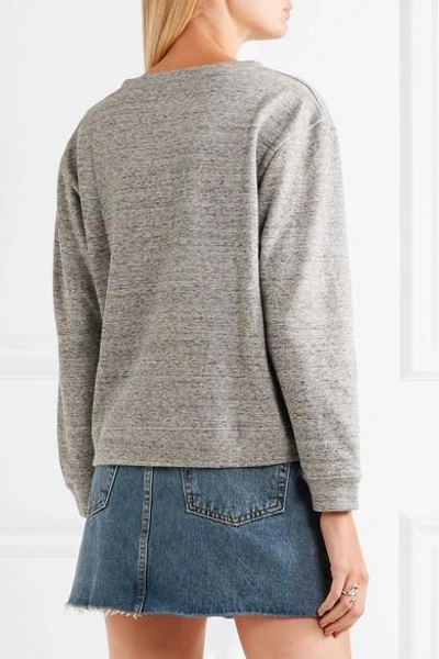 Shop Apc Ethel Flocked Cotton-blend Jersey Sweatshirt