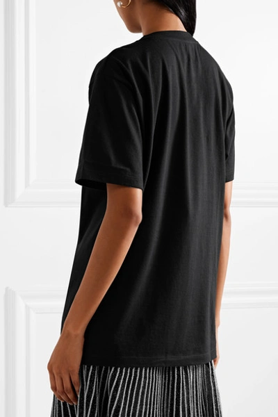 Shop Gucci Appliquéd Cotton-jersey T-shirt