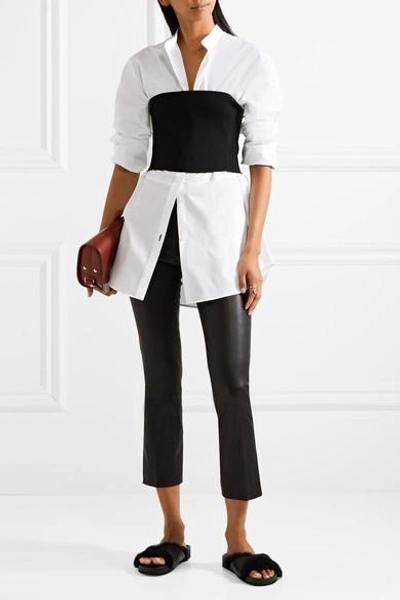 Shop Vince Cropped Leather Leggings