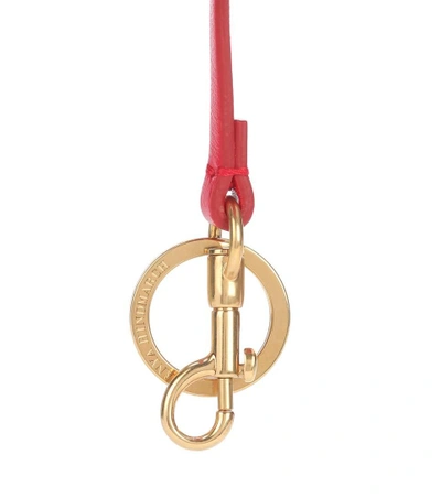 Shop Anya Hindmarch Tassel Rabbit Fur Bag Charm In Red