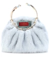 VALENTINO GARAVANI BEBOP LOOP MINK FUR CLUTCH,P00271762