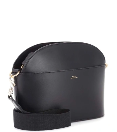 Shop A.p.c. Gaby Leather Shoulder Bag In Black