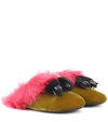 PRADA VELVET SLIPPERS,P00274833