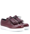 Pierre Hardy Aoyama Leather Derbies In Burgundy