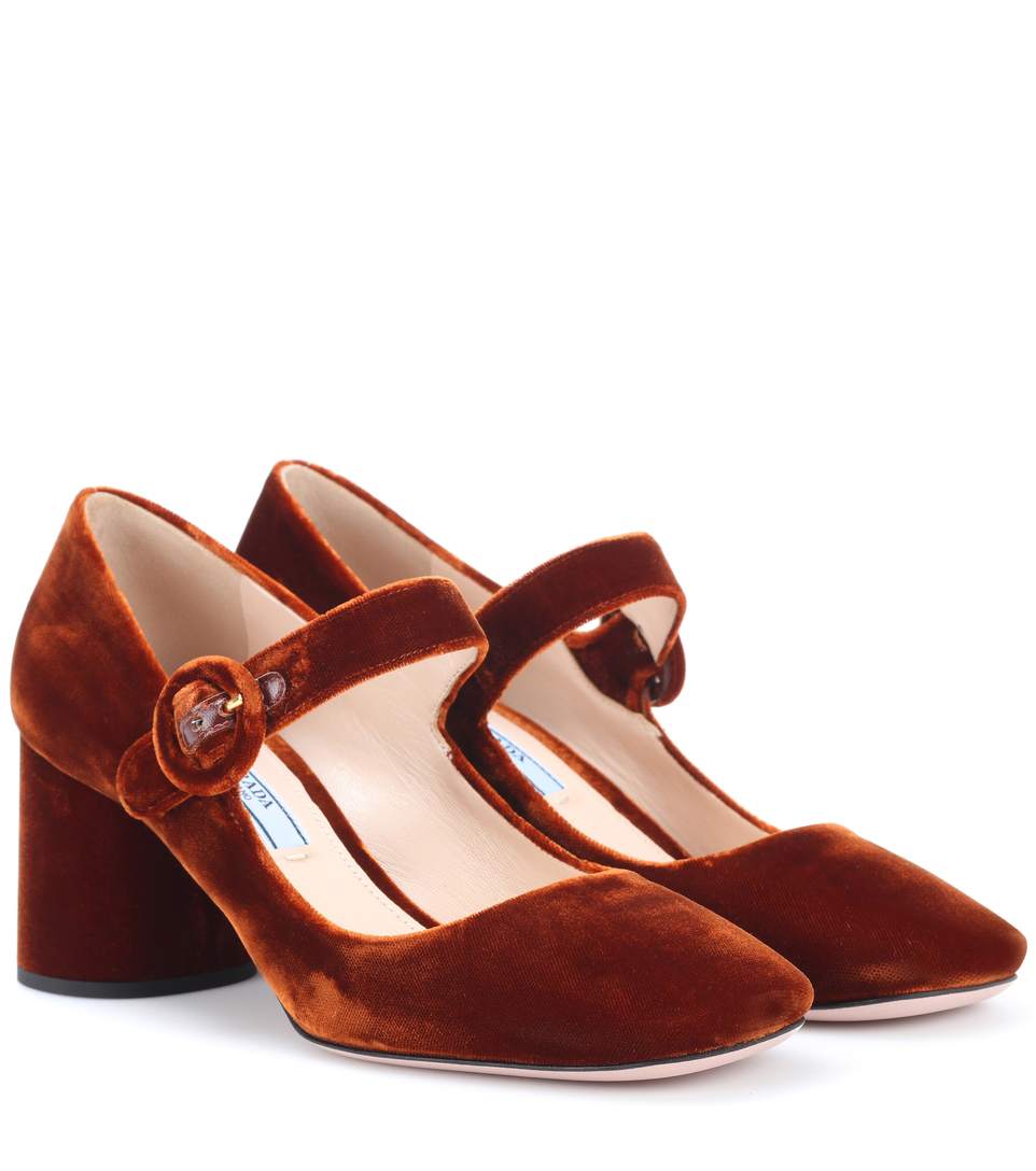 prada velvet pumps