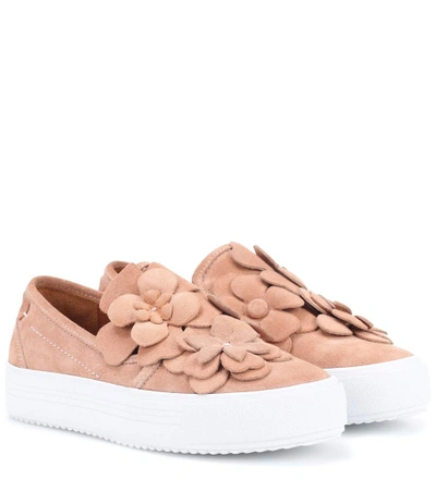 See By Chloé Suede Slip-on Sneakers In Cipria