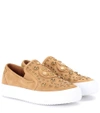 SEE BY CHLOÉ EMBELLISHED SUEDE SNEAKERS,P00266311