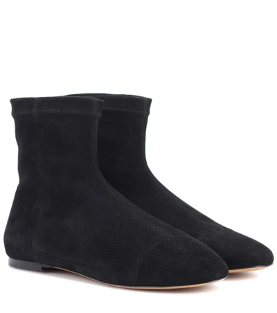Isabel Marant Detchel Suede Ankle Boots In Nero