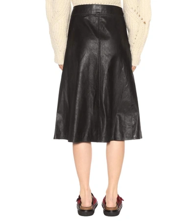 Shop Isabel Marant Boreal Leather Skirt In Black