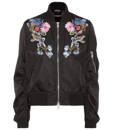 Shop Alexander Mcqueen Embellished Bomber Jacket In Llack