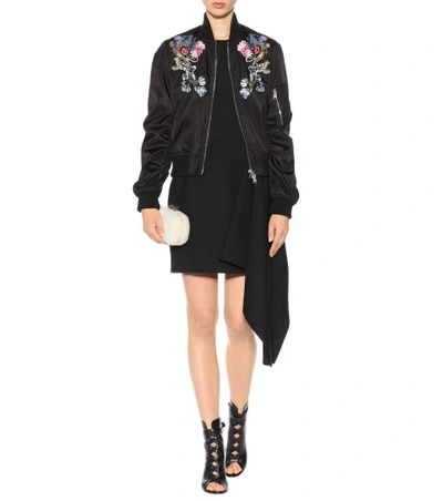 Shop Alexander Mcqueen Embellished Bomber Jacket In Llack