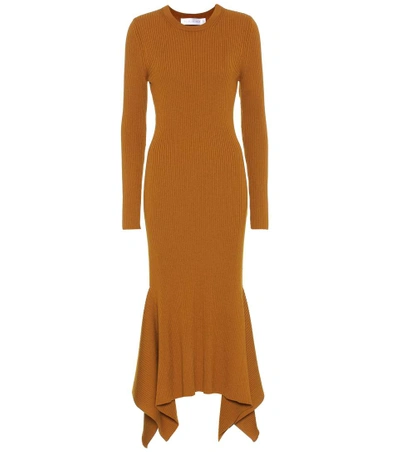 Victoria Beckham Ribbed Virgin Wool Dress