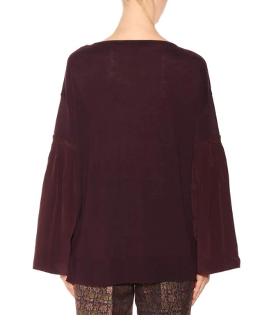 Shop Dorothee Schumacher Love Wool Sweater In Purple