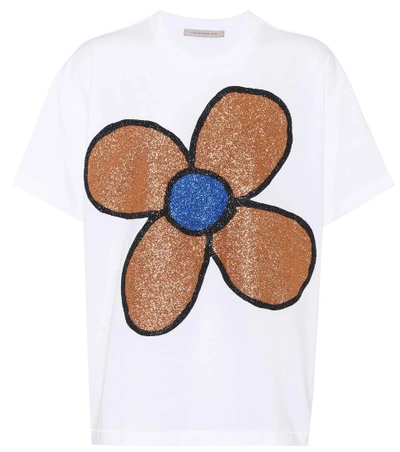 Christopher Kane Printed Cotton T-shirt In White