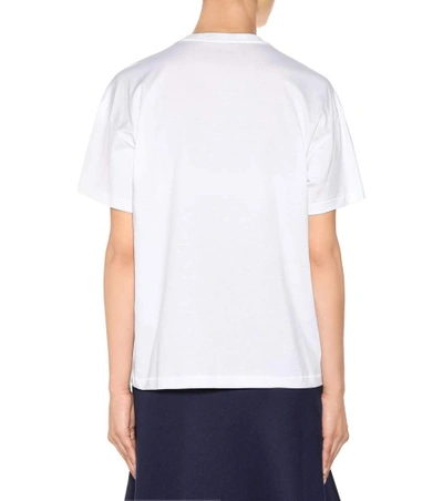 Shop Christopher Kane Printed Cotton T-shirt In White