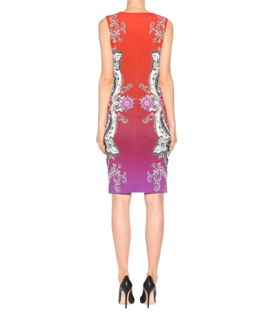 Shop Roberto Cavalli Printed Sleeveless Dress In Viola