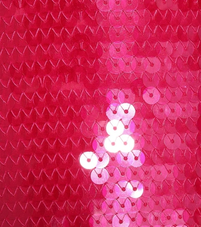 Shop Stella Mccartney Sequinned Silk Dress In Pink