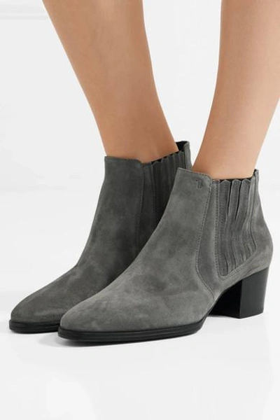 Shop Tod's Suede Ankle Boots