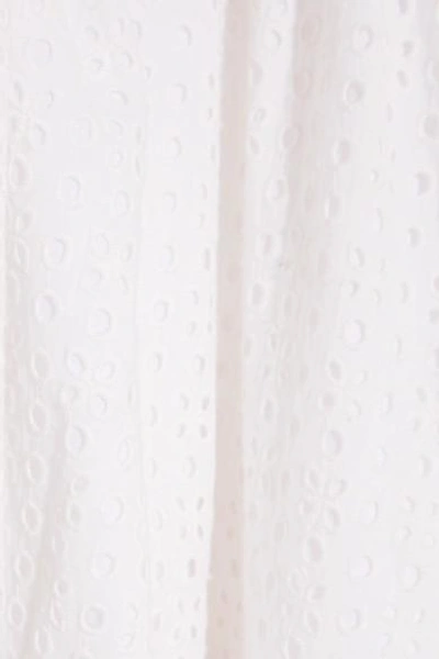 ALEXA CHUNG CAPE-BACK BRODERIE ANGLAISE COTTON MIDI DRESS 