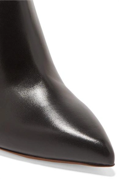 Shop Francesco Russo Leather Ankle Boots In Black