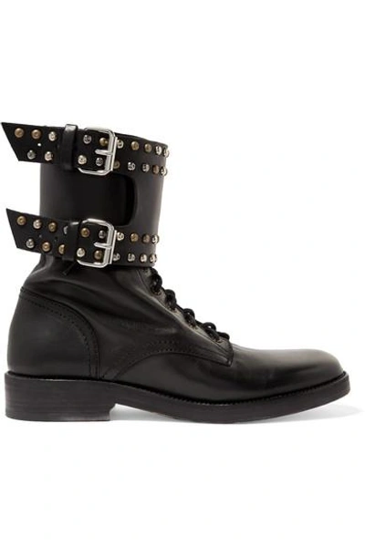 Shop Isabel Marant Teylon Studded Leather Ankle Boots In Black