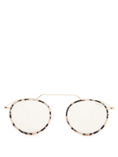 Illesteva Wynwood Ace Ii Mirrored Sunglasses In Brown Multi