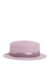 MAISON MICHEL 'Auguste' rabbit furfelt canotier hat