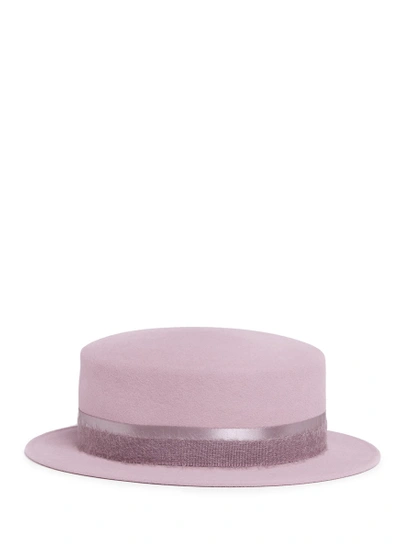 Maison Michel 'auguste' Rabbit Furfelt Canotier Hat