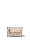 Stella Mccartney 'falabella' Mini Shaggy Deer Chain Crossbody Bag In Clotted Cream