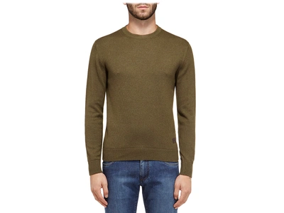 Ferragamo Round Neck Sweater_donotuse In Khaki Green