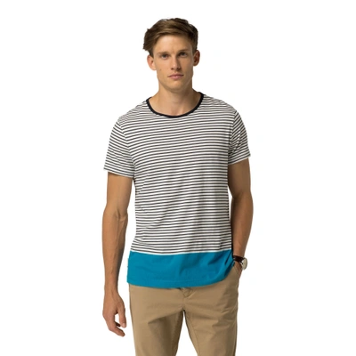 Tommy Hilfiger Final Sale-colorblock And Stripes Tee - Snow White / Midnight