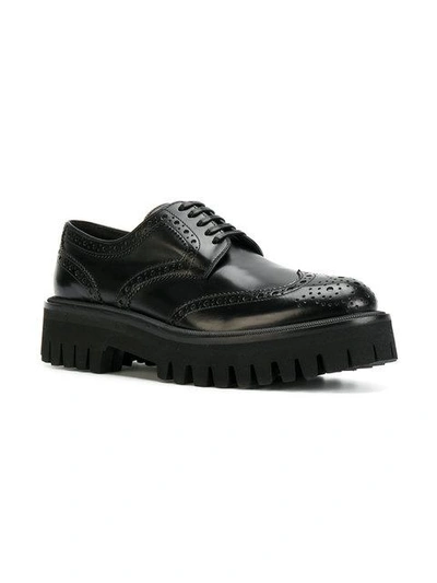 Shop Dolce & Gabbana Ridged Sole Brogues In Black