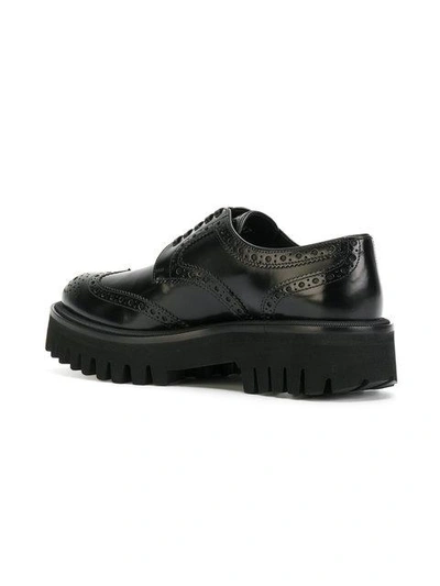 Shop Dolce & Gabbana Ridged Sole Brogues In Black