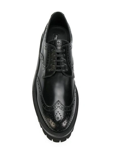 Shop Dolce & Gabbana Ridged Sole Brogues In Black