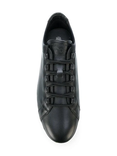 Shop Tod's Lace Up Sneakers - Black