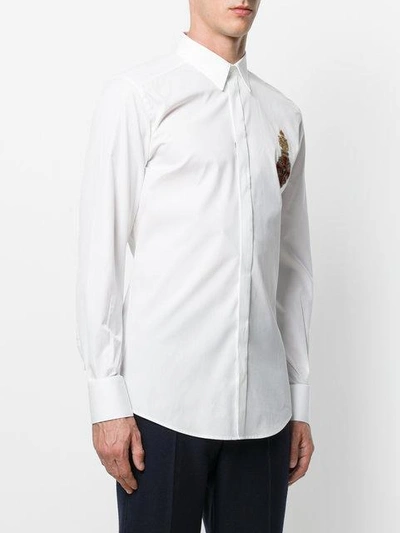 Shop Dolce & Gabbana Crest Appliqué Shirt