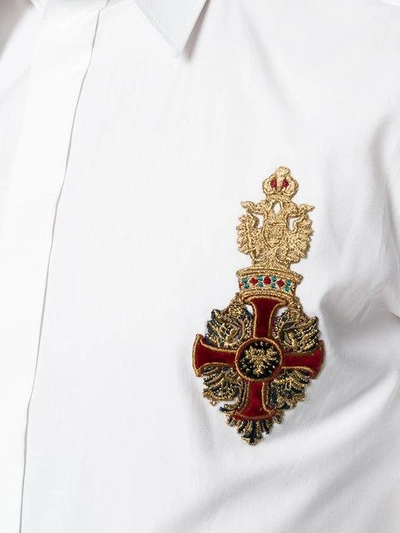 Shop Dolce & Gabbana Crest Appliqué Shirt