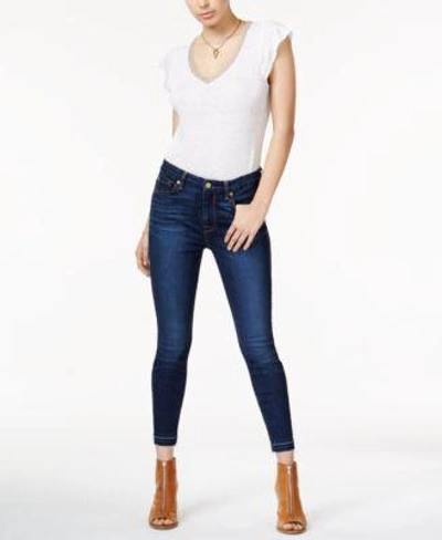 Shop A.w.a.k.e. 7 For All Mankind Skinny Ankle Jeans In Victoria Blue