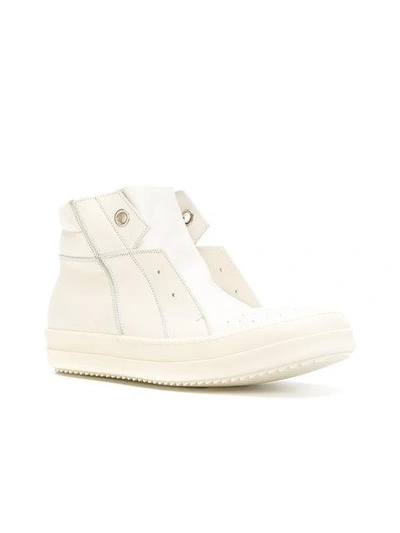 Shop Rick Owens Island Dunk Hi In White