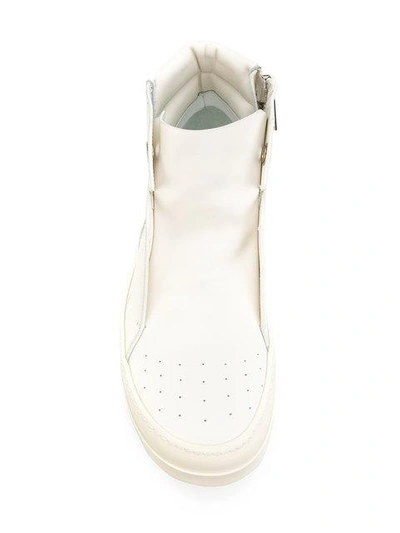 Shop Rick Owens Island Dunk Hi In White